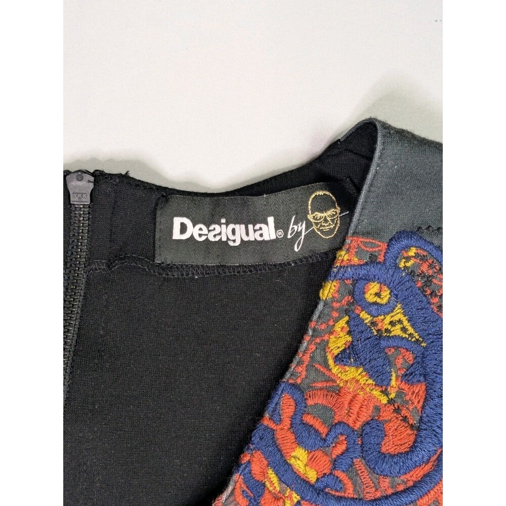 Desigual Tenfort Ponte Bohemian Dress Womens Multicolor Boho Grunge MiniSmall - Picture 6 of 16